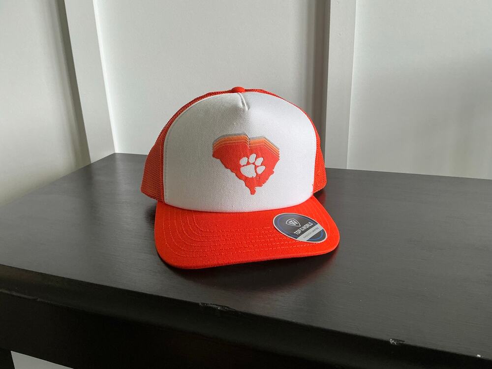 Top of the World Clemson Tigers Snapback Trucker Hat - Orange/White NWT